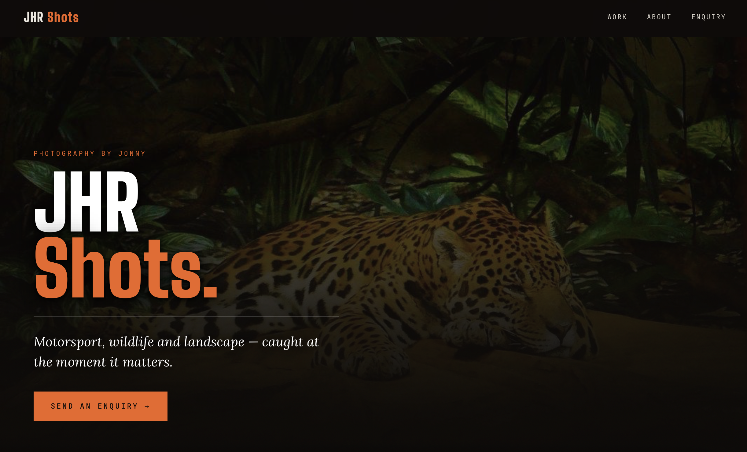 JHR Shots photography website